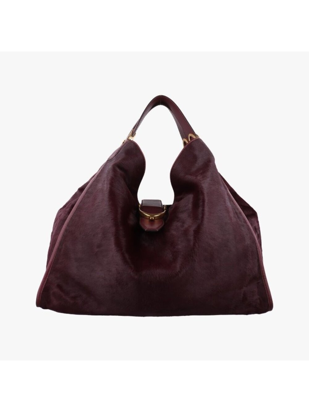 Gucci Star Wrap Exotic Horsebit Wine Red Calf Hair